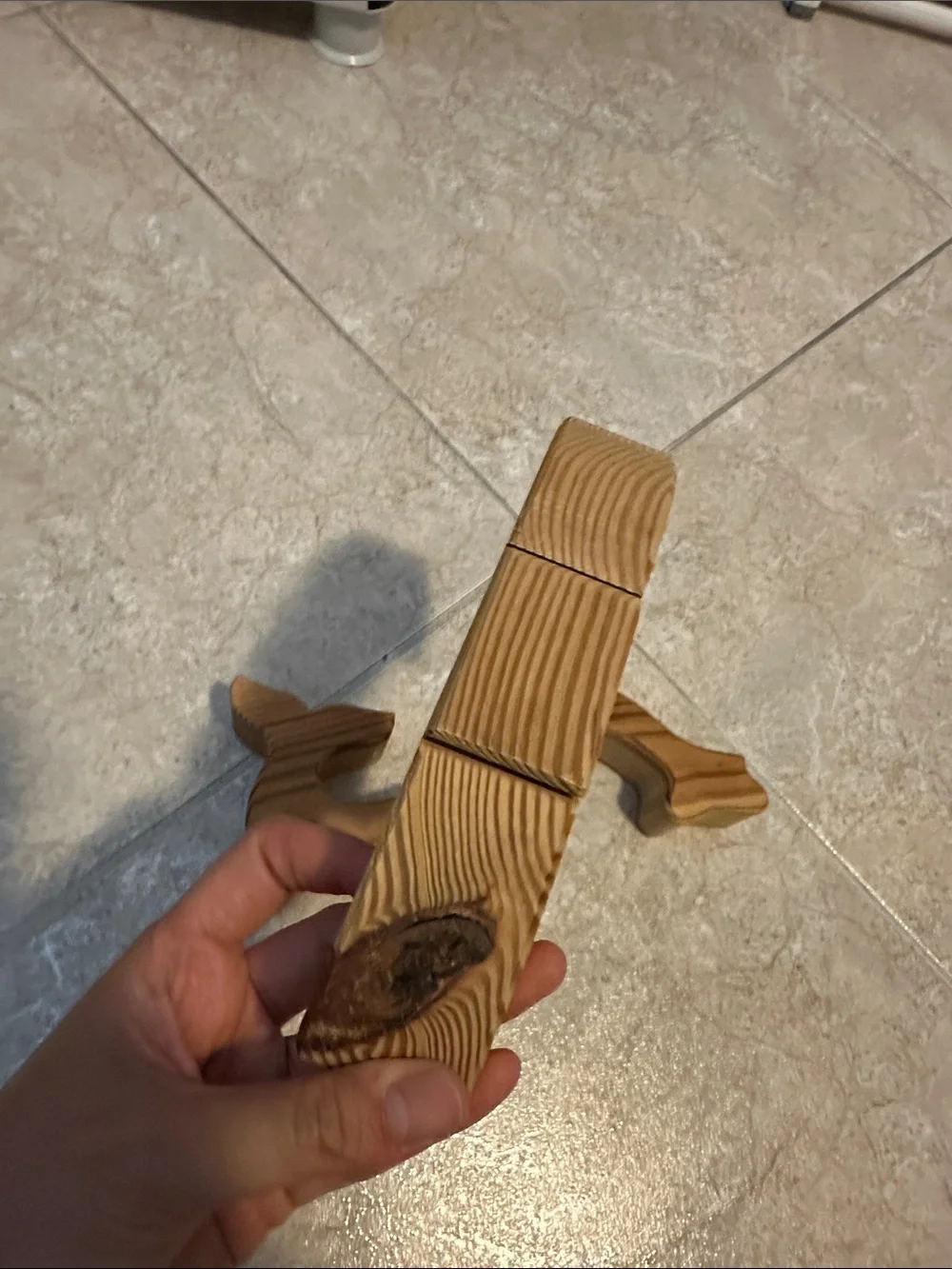 Handcrafted Wooden Whale Figurine - Natural Wood Finish